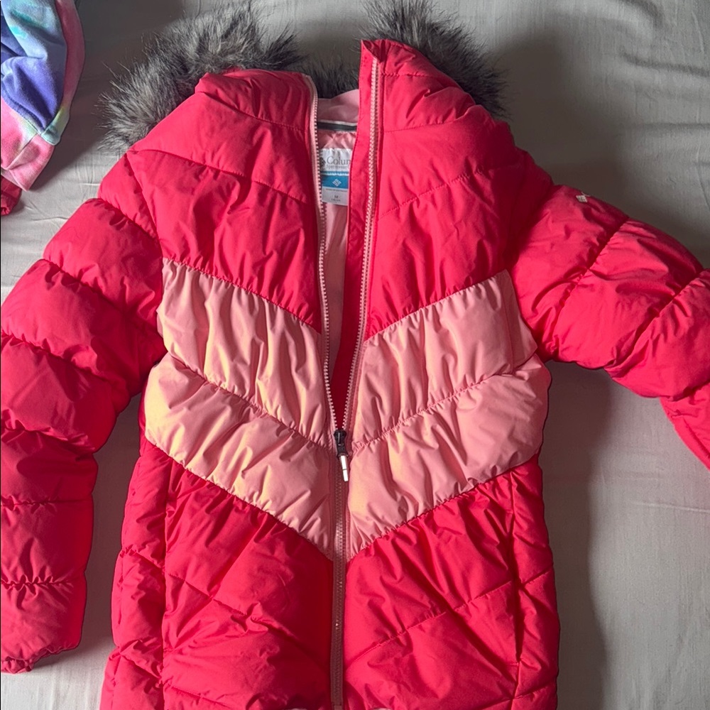 Columbia Kids Puffer Jacket - Red and Pink